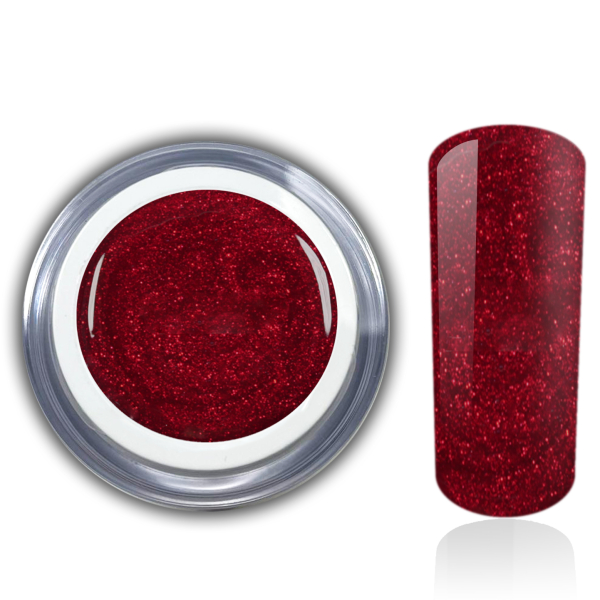 Glittergel UV Gel Glitter Rot 5ml